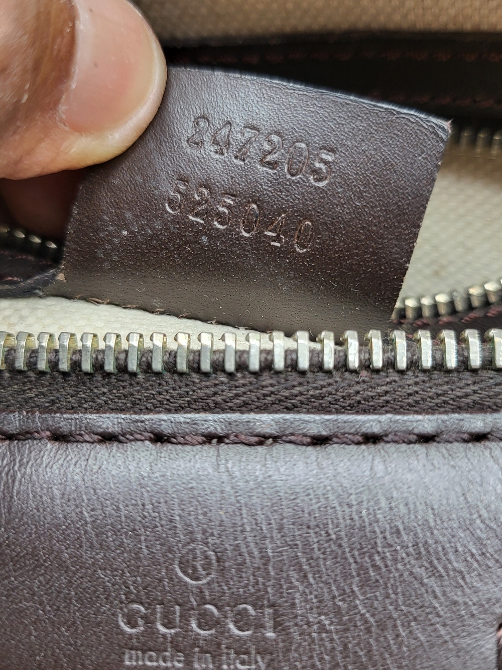 GUCCIMonogram Selleria Calfskin Vintage Web Medium Boston Brown, Auth. w/COA.. - Picture 9 of 16